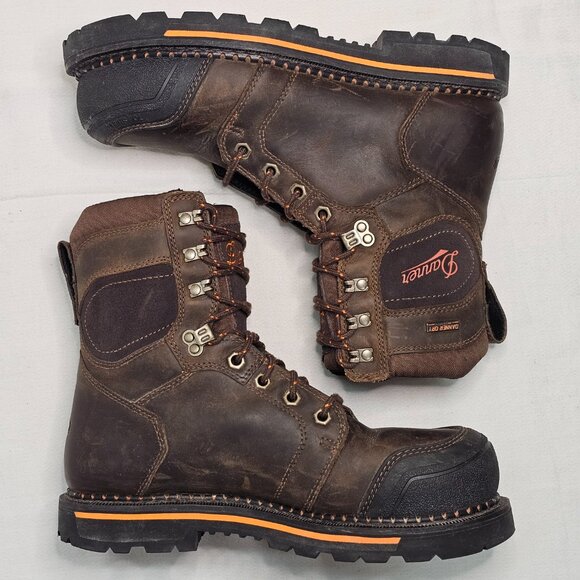 DANNER Trakwelt 8" Waterproof Leather Safety Boots Brown 13243 Men's Size 9D EUC - Picture 8 of 14